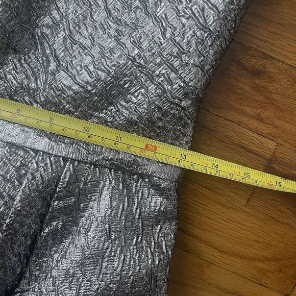 MAC DUGGAL One Shoulder Bow Midi Dress Size 2 Silver NEW Party Formal Wedding - Picture 11 of 14